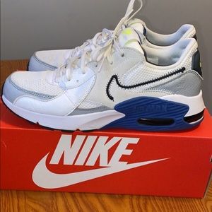 Nike White and Navy Athletic Sneakers